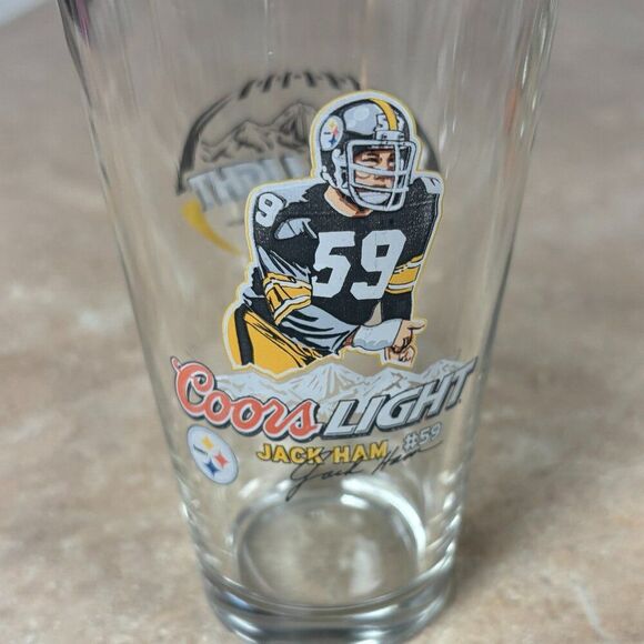 Jack Ham 59 Glass Coors Light NFL Glass - Picture 1 of 2